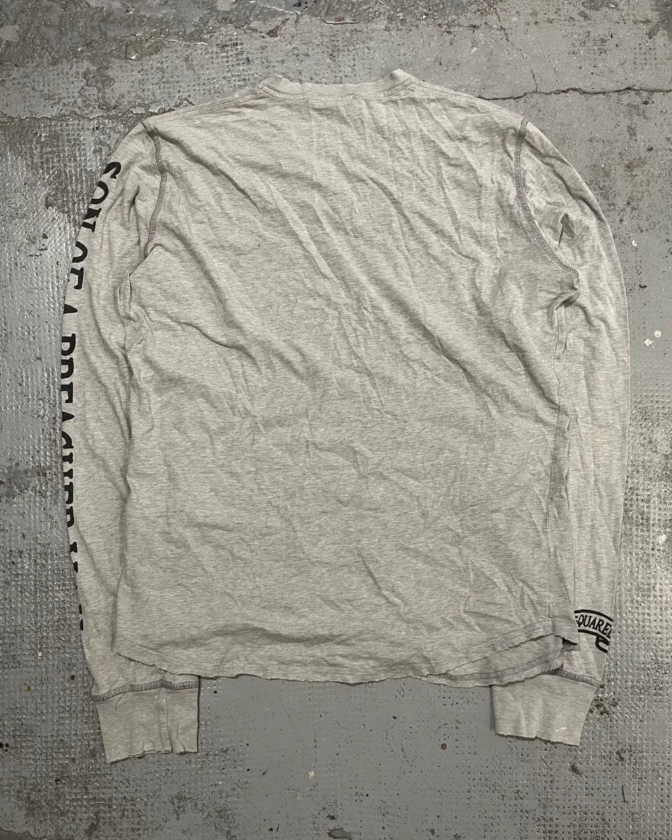 FW2005 Dsquared2 Grey V-Neck Longsleeves T-Shirt eRkjrvE 6
