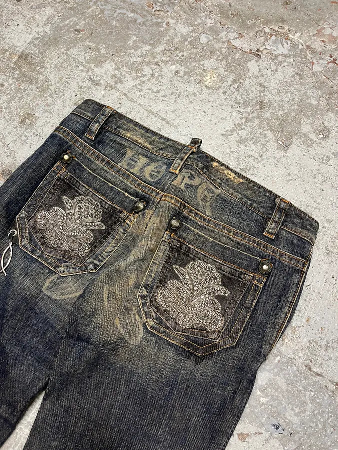 FW2005 Dsquared2 Jesus Lord Peace Low Waist Denim Jeans AJBiJUo 3