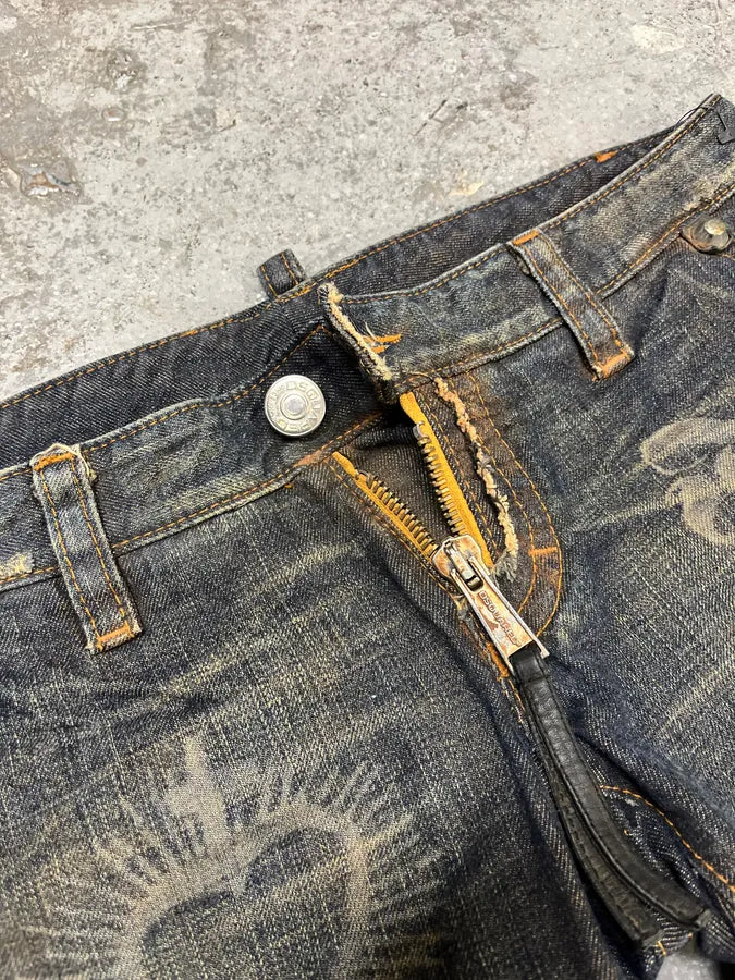 FW2005 Dsquared2 Jesus Lord Peace Low Waist Denim Jeans AJBiJUo 4