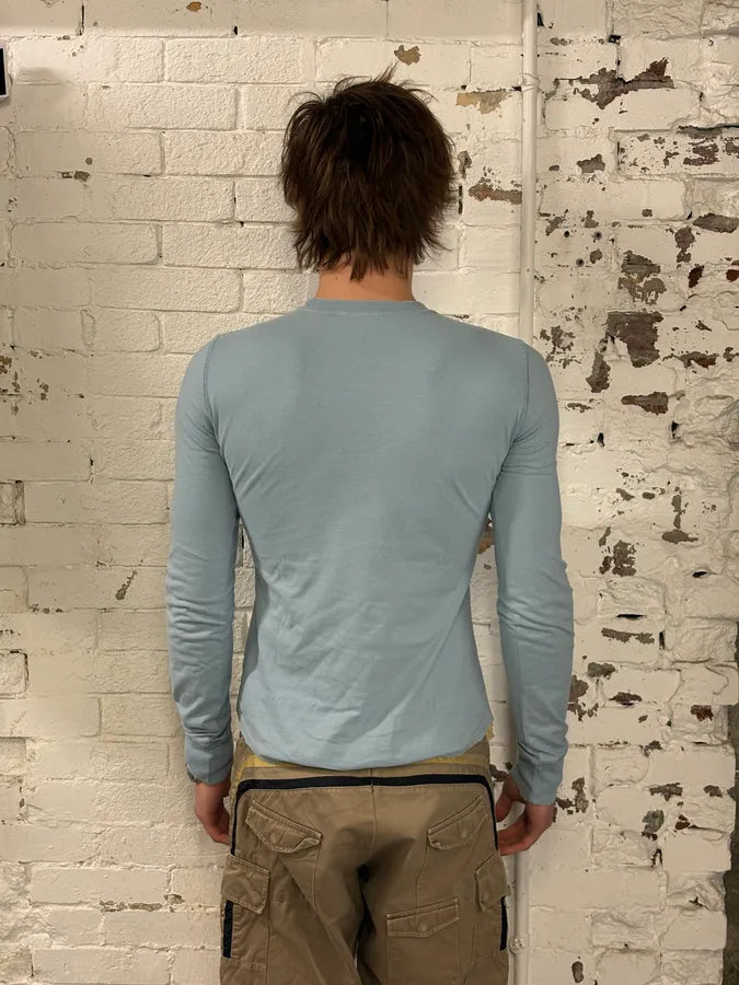 FW2005 Dsquared2 Light Blue Praying Angels Longsleeve T-Shirt XVfoVaS 2