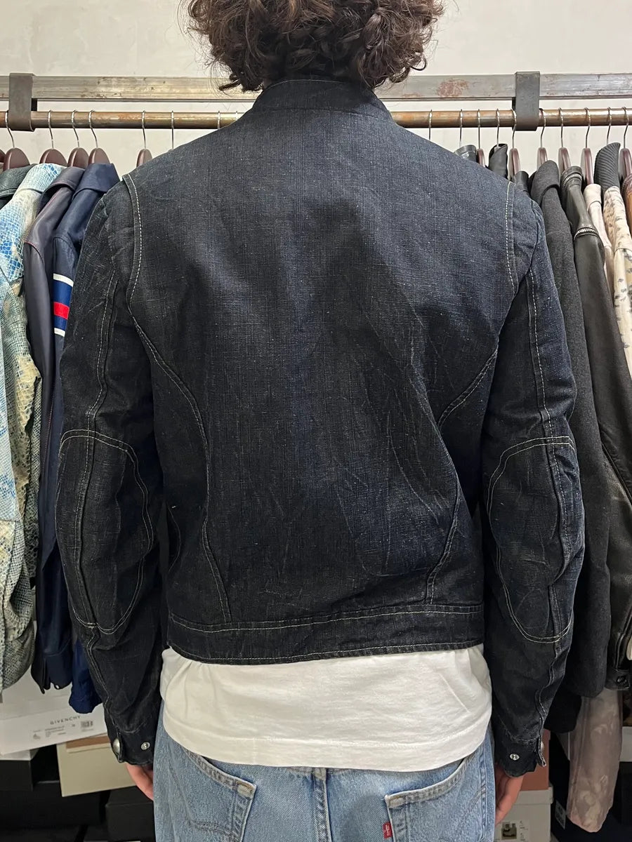 FW2005 Emporio Armani Biker Original Denim Jacket TKOTkUO 2