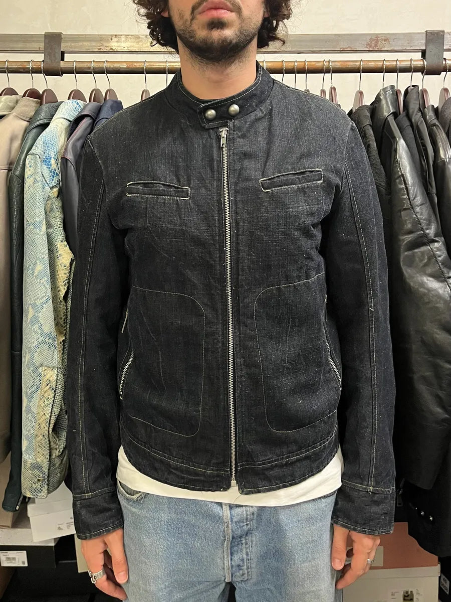 FW2005 Emporio Armani Biker Original Denim Jacket TKOTkUO 1