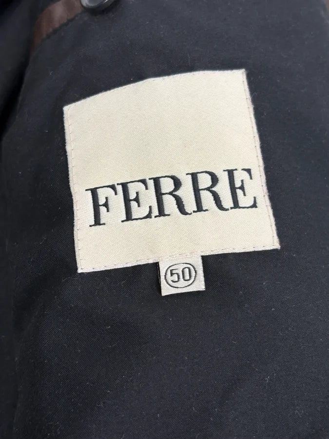 FW2008 Gianfranco Ferré Brown Quilted Bomber Leather Jacket UtOuihu 11