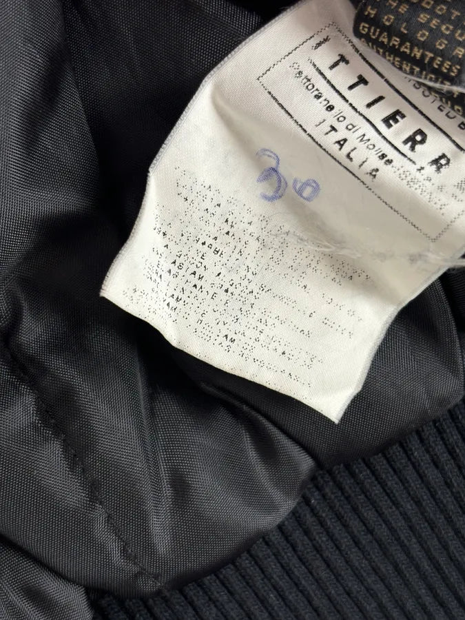 AW2005 Cavalli Black Silk Multi-Pocket Cargo Gun Bomber Jacket KElgwUL 11