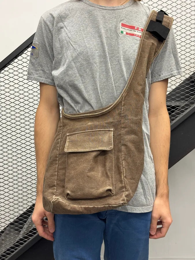 FW2005 Maison Martin Margiela Brown Cargo Pocket Shoulder Bag xbajEfh 1