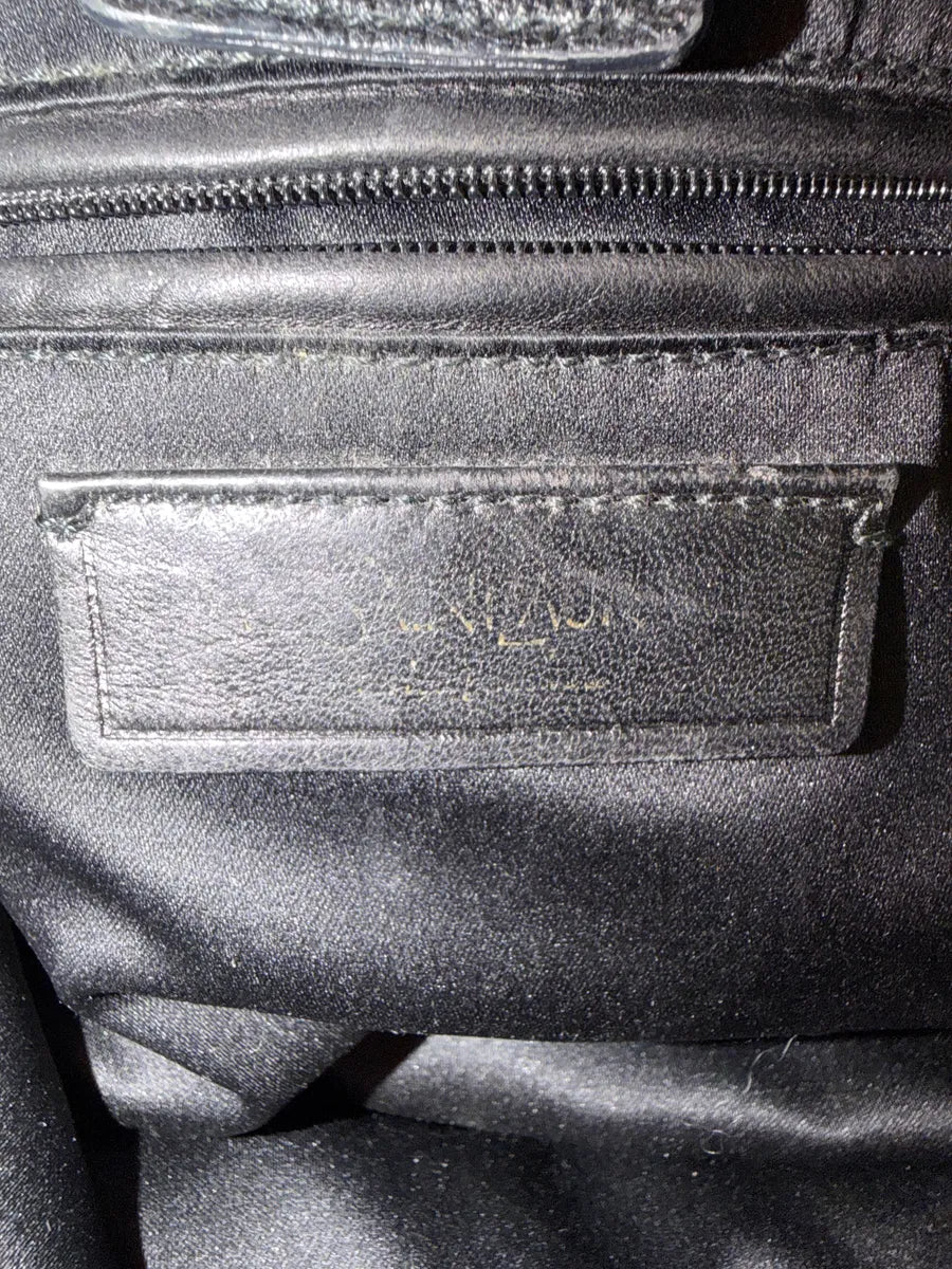 FW2005 Yves Saint Laurent Black Suede Leather Fringe Shoulder Bag rzPURCH 13
