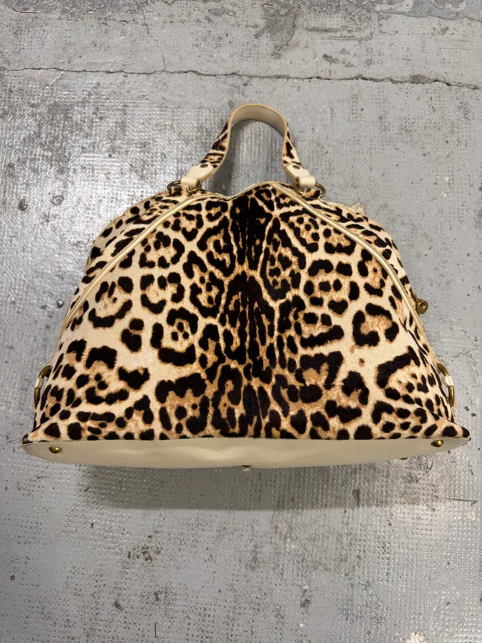 FW2005 Yves Saint Laurent Cream Leopard Print Calf Hair Muse Bag GhfFyqT 4