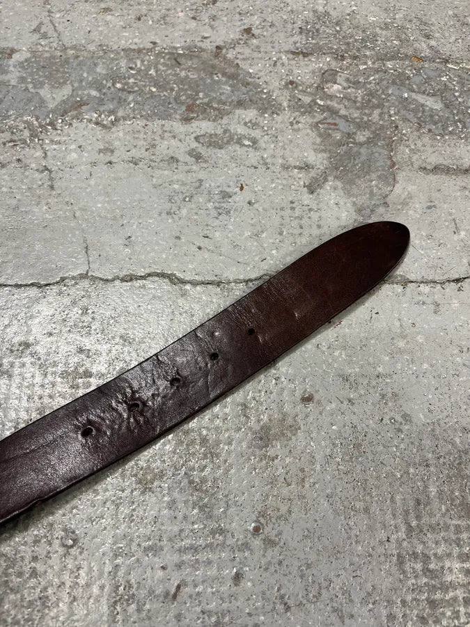 FW2006 Dolce & Gabbana Baroque Golden Buckle Brown Leather Belt BWJRmvw 6