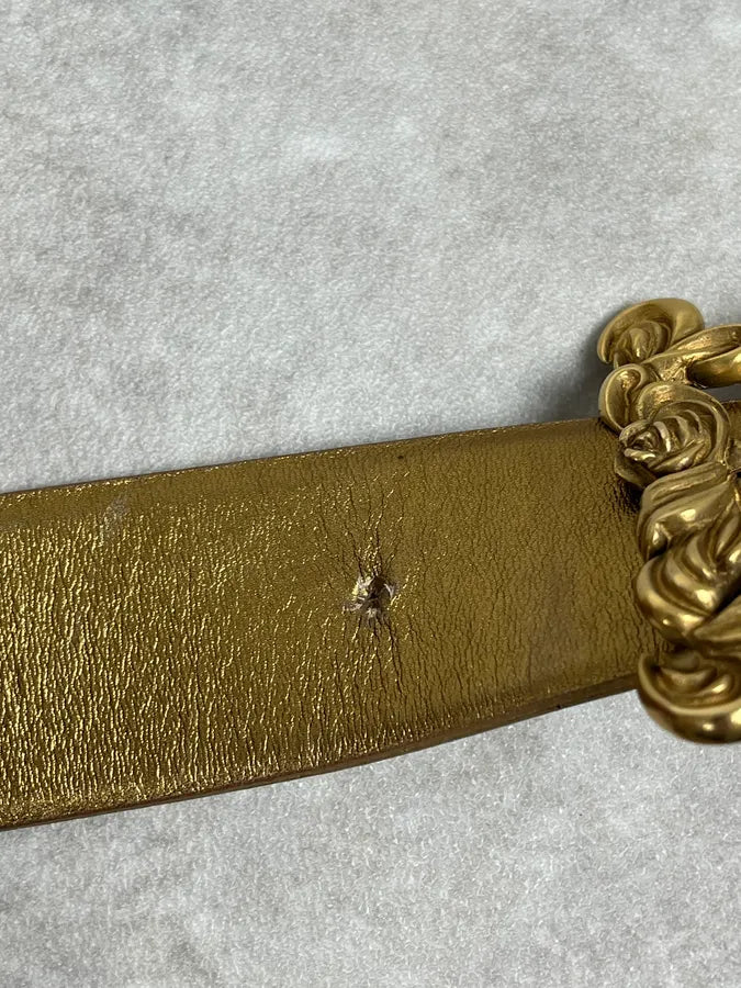 FW2006 Dolce & Gabbana Baroque Golden Buckle Leather Belt aWhvssl 7