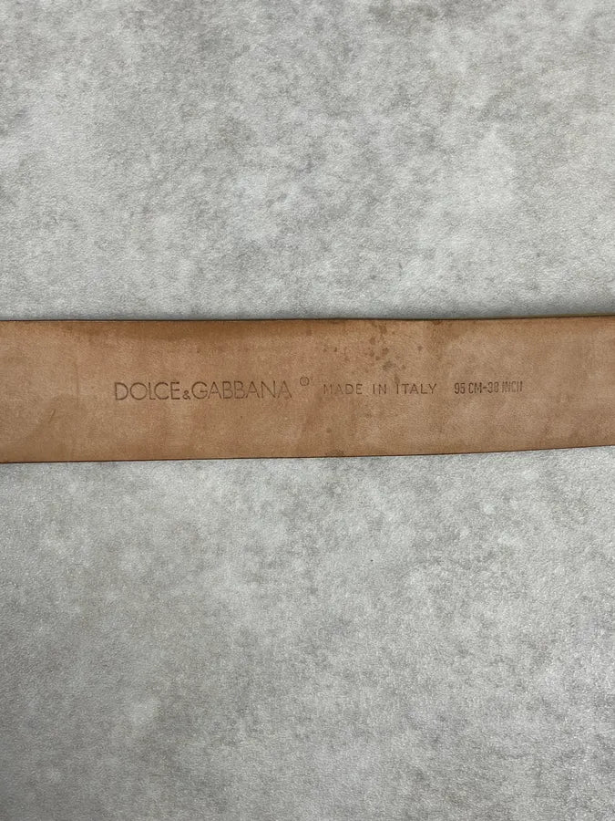 FW2006 Dolce & Gabbana Baroque Golden Buckle Leather Belt aWhvssl 5