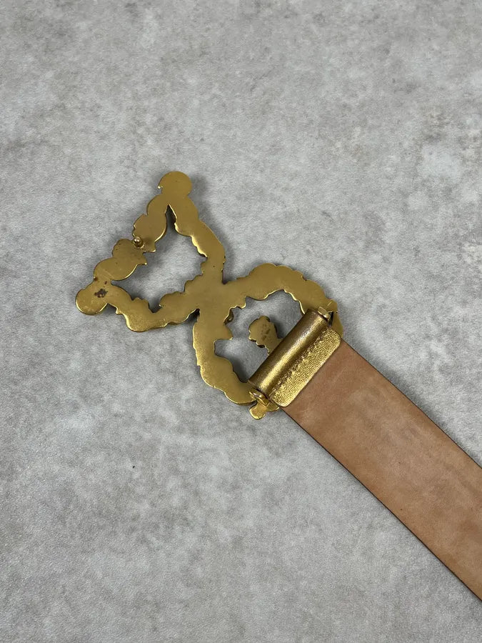 FW2006 Dolce & Gabbana Baroque Golden Buckle Leather Belt aWhvssl 3