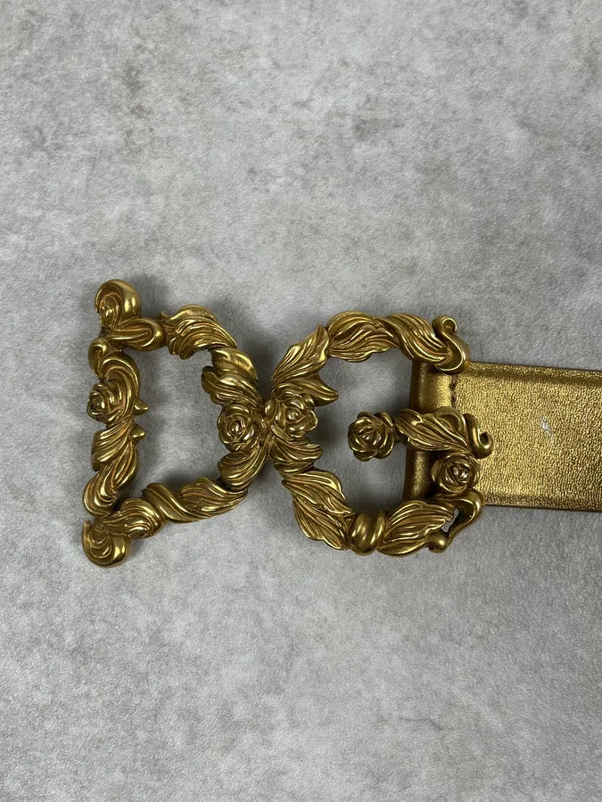 FW2006 Dolce & Gabbana Baroque Golden Buckle Leather Belt aWhvssl 4