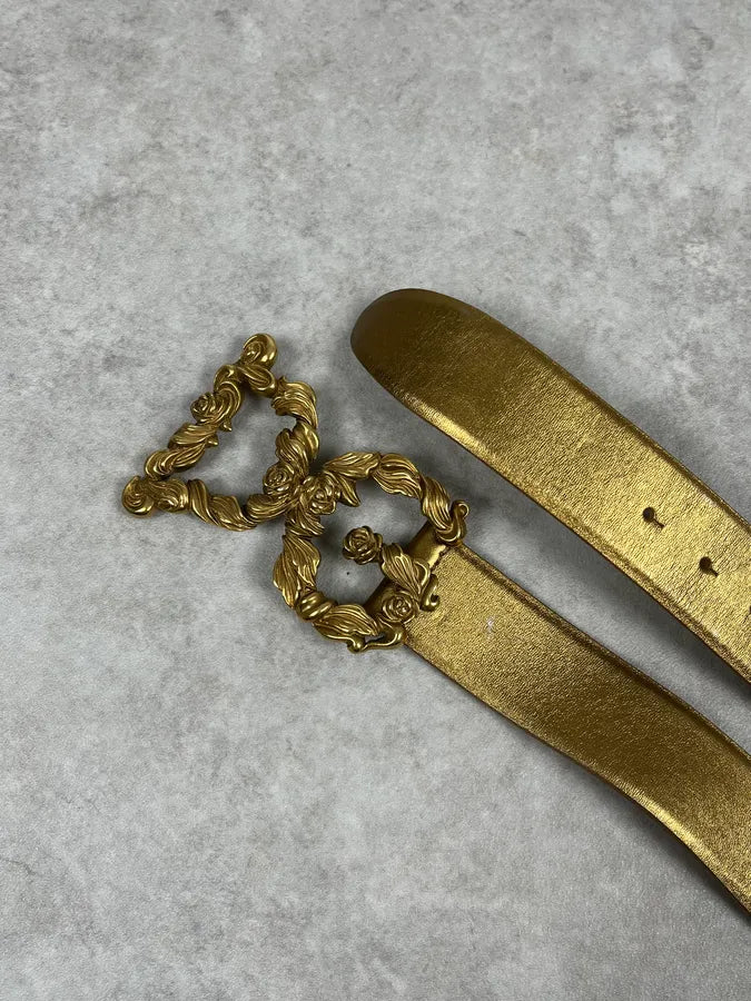 FW2006 Dolce & Gabbana Baroque Golden Buckle Leather Belt aWhvssl 2