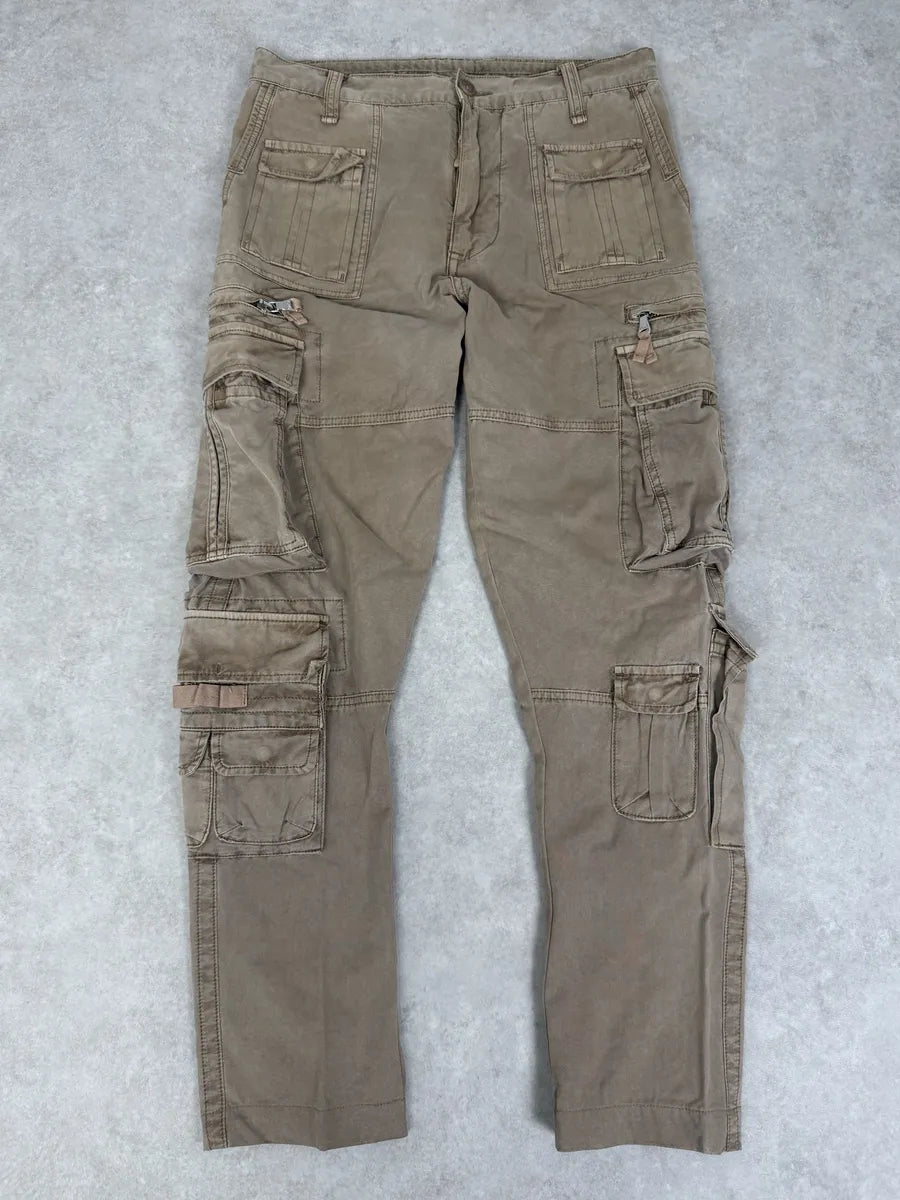 FW2006 Dolce & Gabbana Beige Multi Pockets Cargo Pants oYJfyEu 0