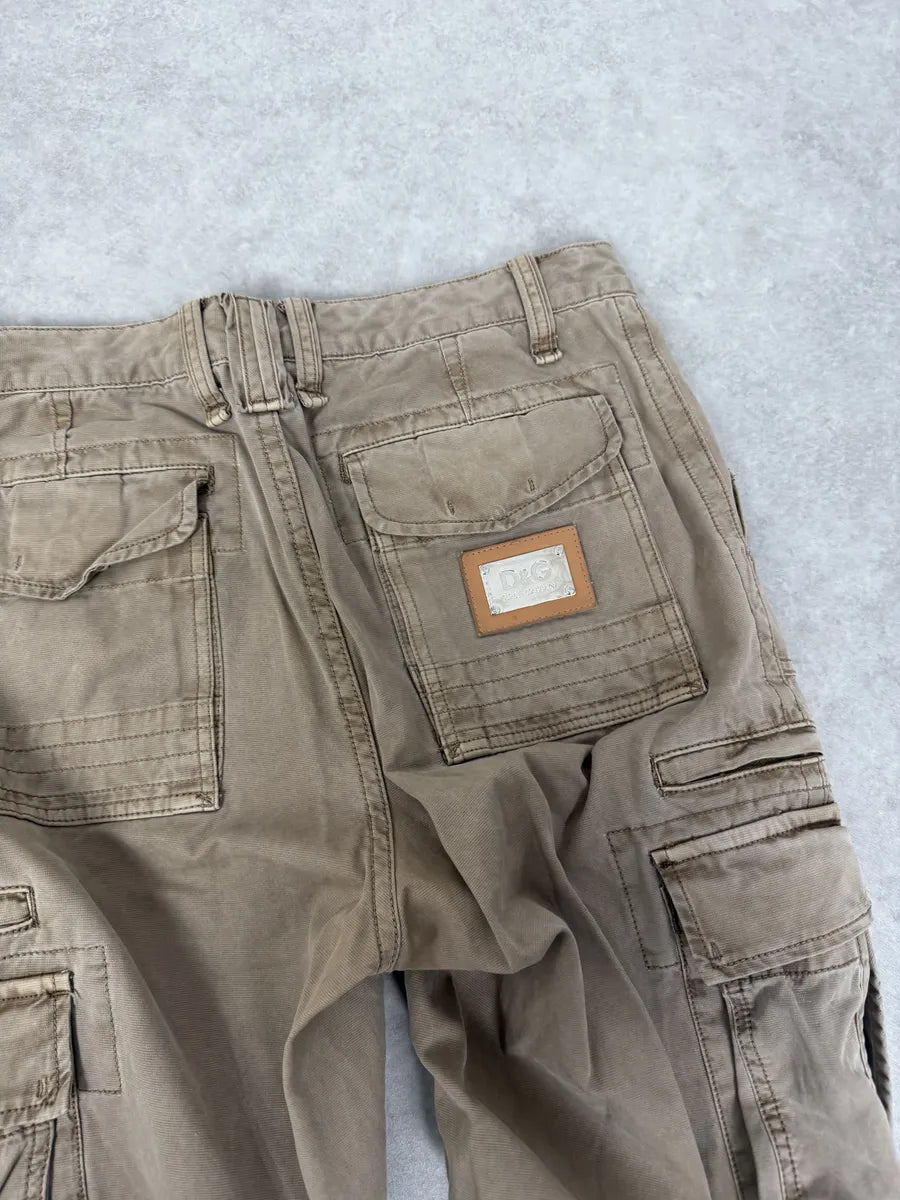 FW2006 Dolce & Gabbana Beige Multi Pockets Cargo Pants oYJfyEu 6