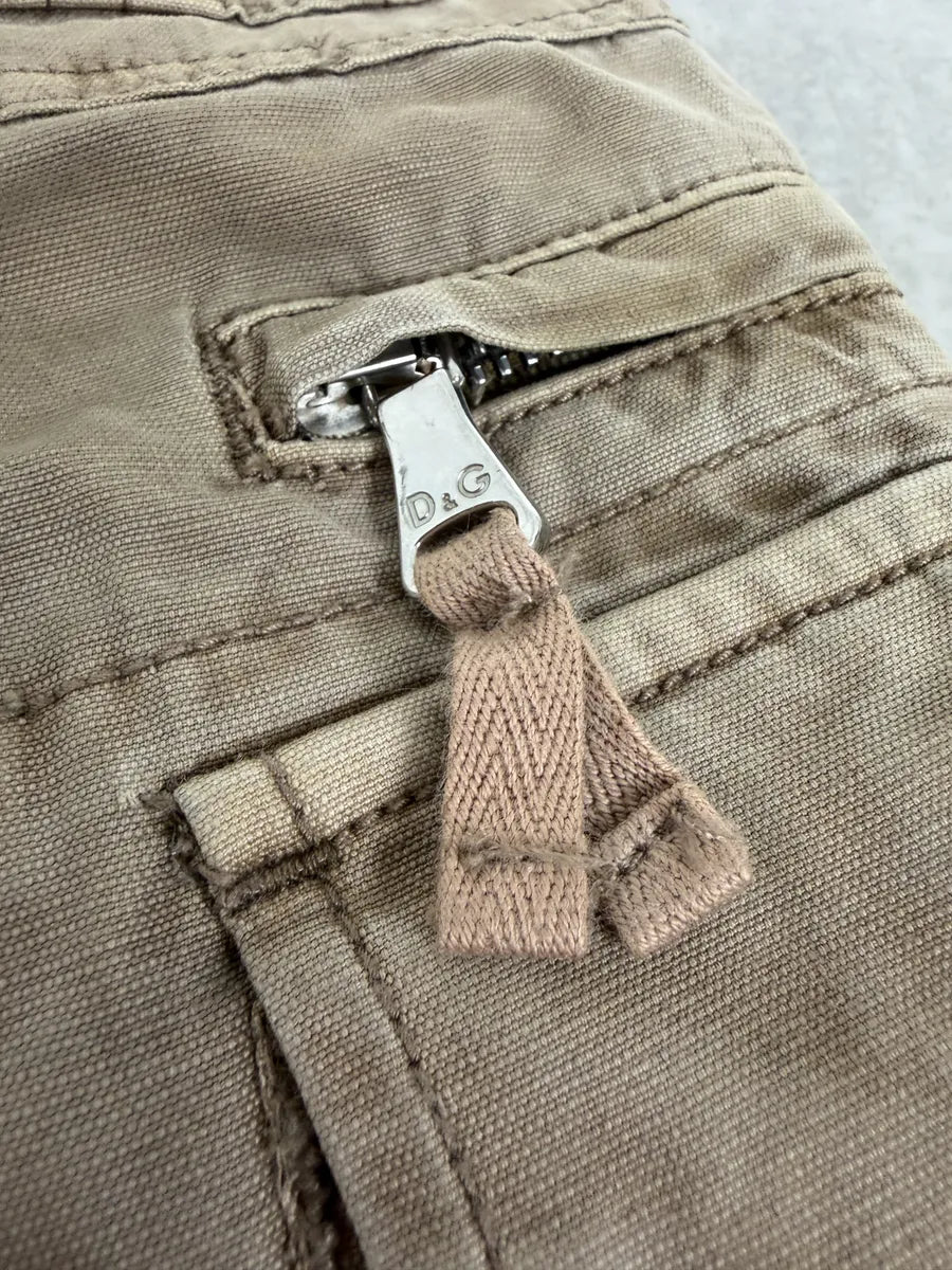 FW2006 Dolce & Gabbana Beige Multi Pockets Cargo Pants oYJfyEu 9