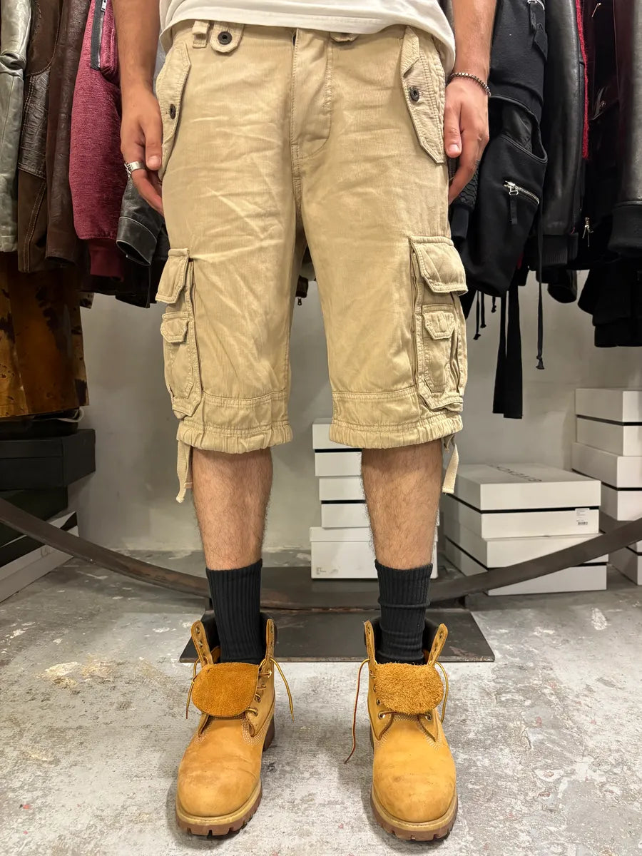 FW2006 Dolce & Gabbana Beige Multi Pockets Cargo Short gECIDGV 1