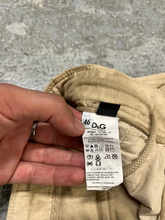 FW2006 Dolce & Gabbana Beige Multi Pockets Cargo Short gECIDGV 11
