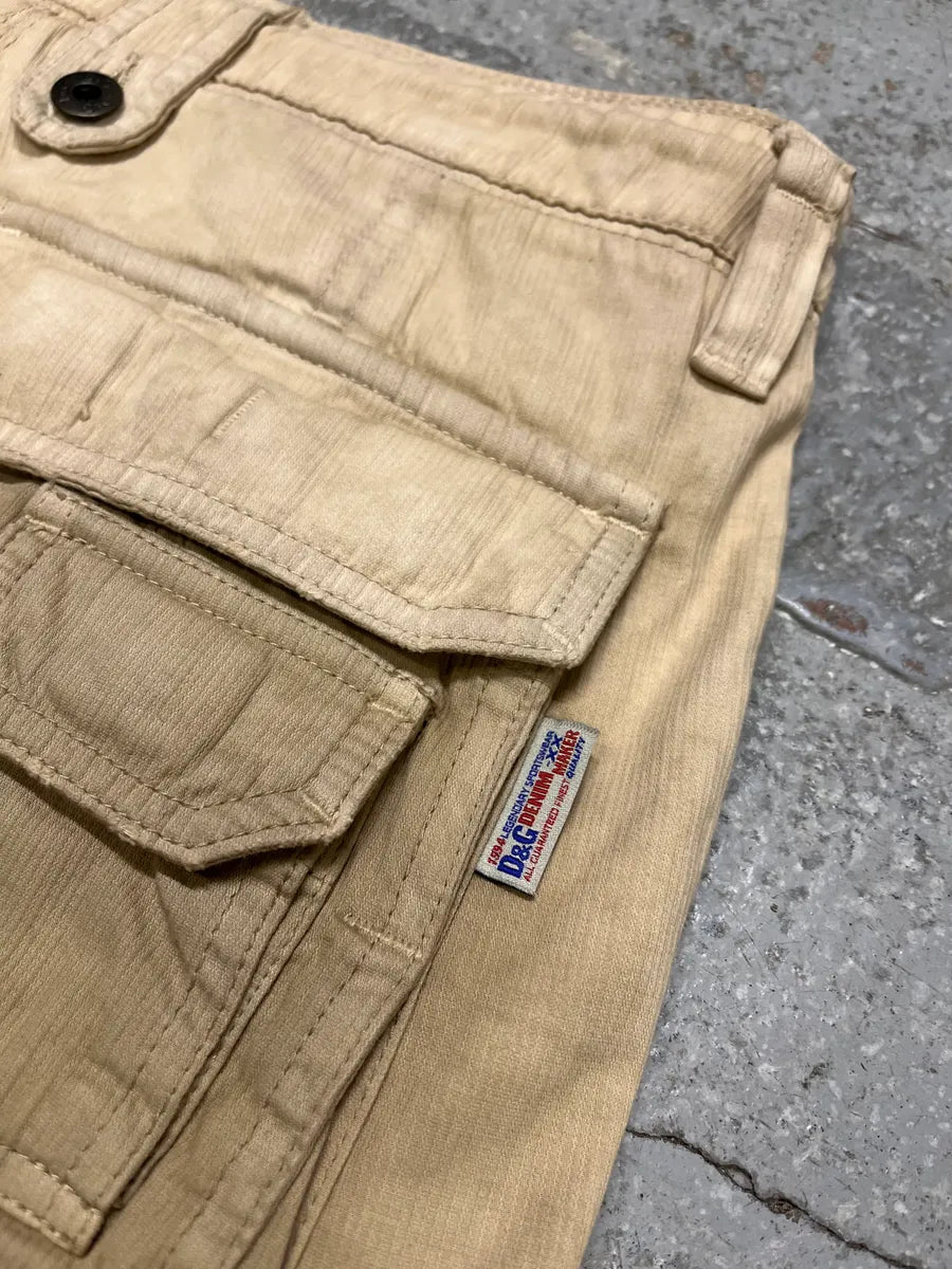 FW2006 Dolce & Gabbana Beige Multi Pockets Cargo Short gECIDGV 7