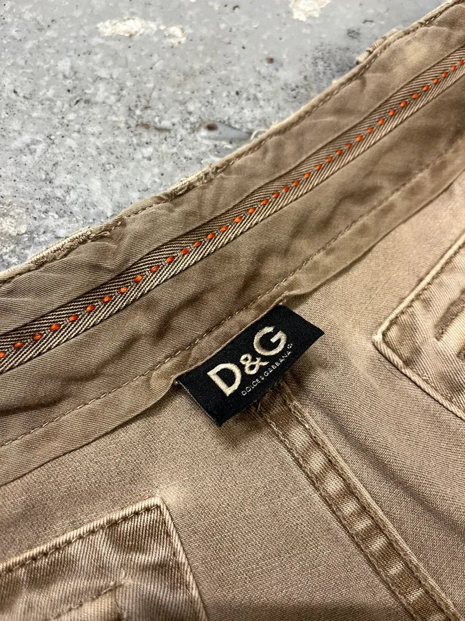 FW2006 Dolce & Gabbana Beige Multi Pockets Cargo Shorts (L) KjfZxGH 11