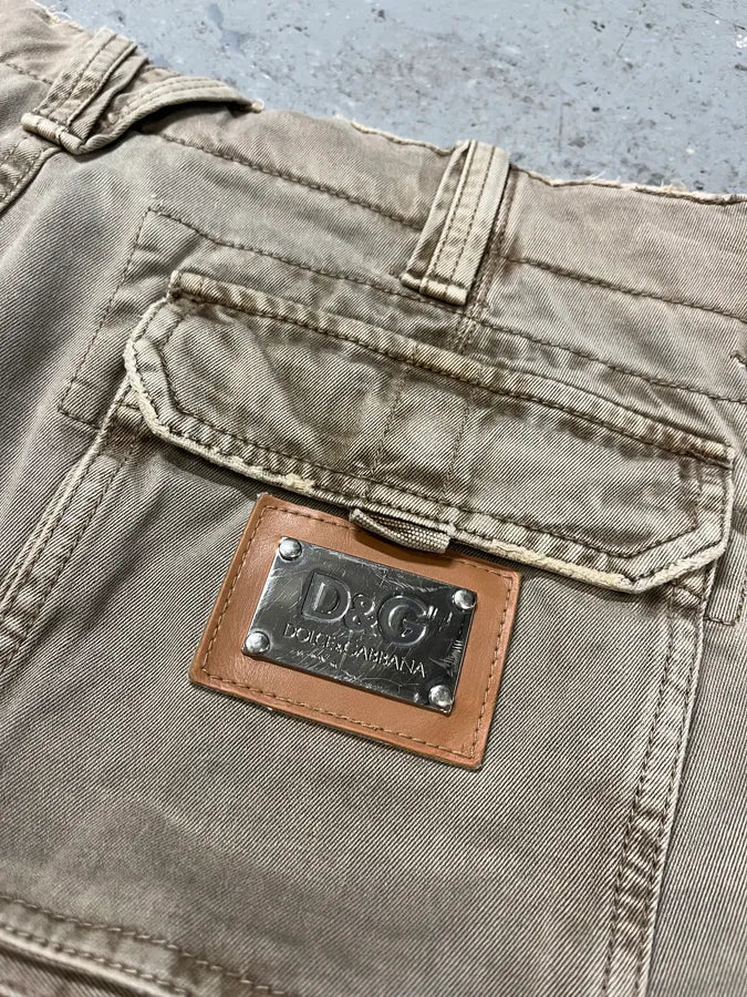 FW2006 Dolce & Gabbana Beige Multi Pockets Cargo Shorts (L) KjfZxGH 7