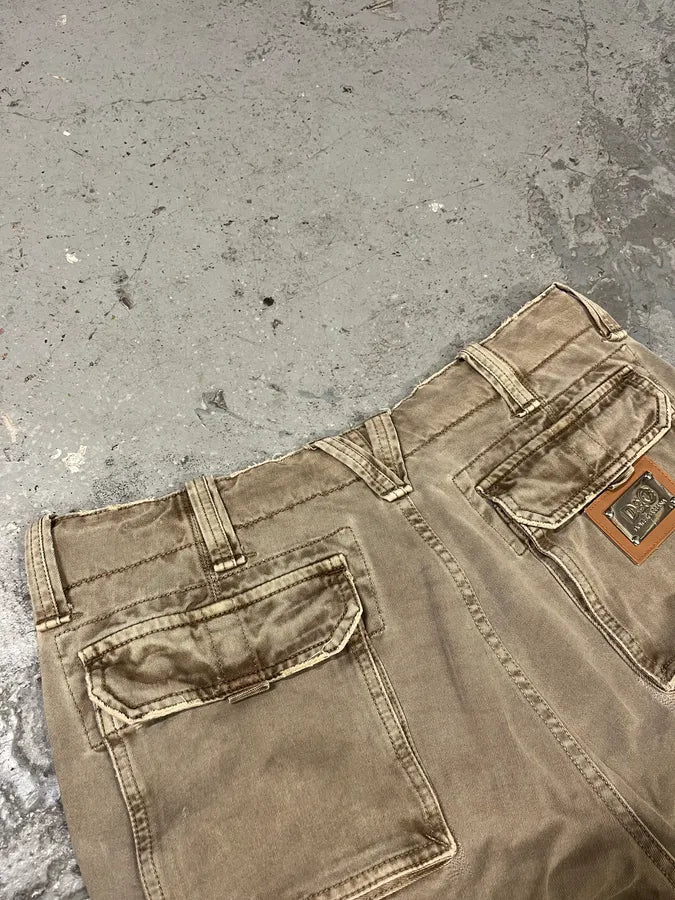 FW2006 Dolce & Gabbana Beige Multi Pockets Cargo Shorts (L) KjfZxGH 8