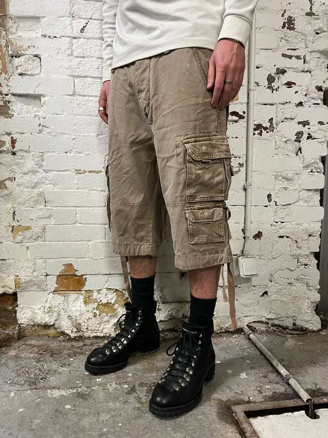 FW2006 Dolce & Gabbana Beige Multi Pockets Cargo Shorts QzsXIZT 0