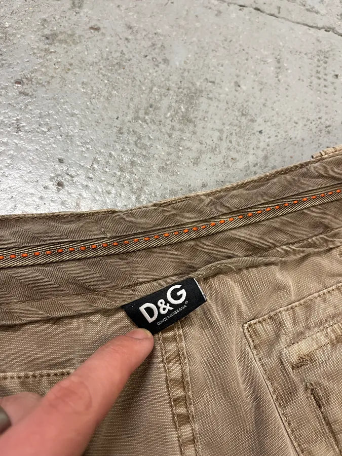 FW2006 Dolce & Gabbana Beige Multi Pockets Cargo Shorts QzsXIZT 10