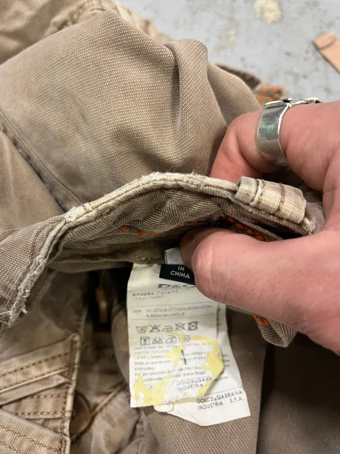 FW2006 Dolce & Gabbana Beige Multi Pockets Cargo Shorts QzsXIZT 11