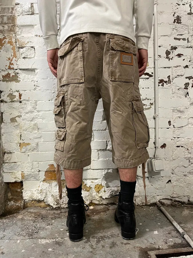 FW2006 Dolce & Gabbana Beige Multi Pockets Cargo Shorts QzsXIZT 2