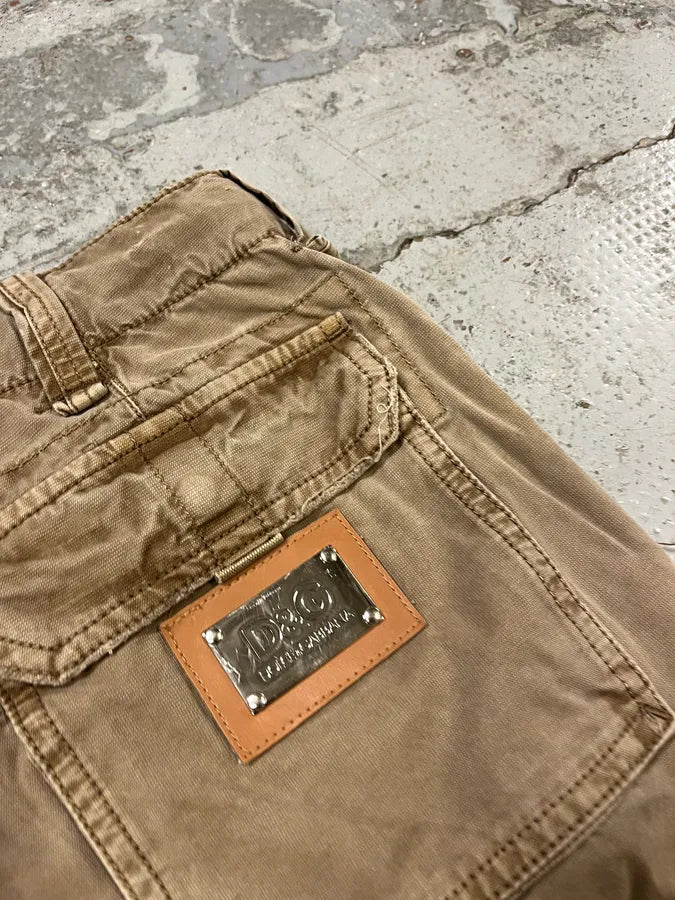 FW2006 Dolce & Gabbana Beige Multi Pockets Cargo Shorts QzsXIZT 8
