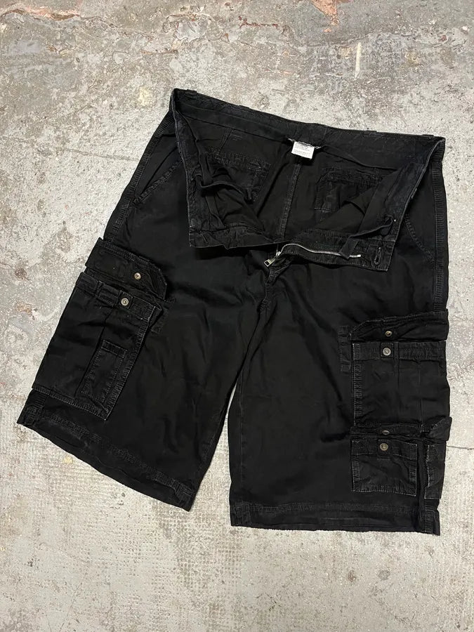 FW2006 Dolce & Gabbana Black Multi Pockets Cargo Shorts (XL) GqRASWF 5