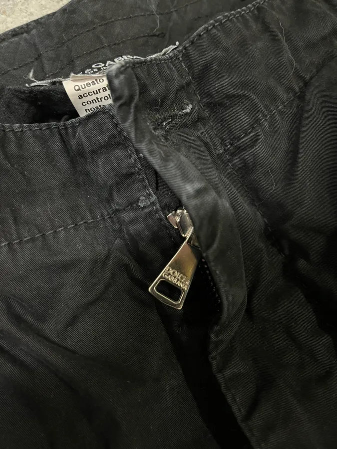 FW2006 Dolce & Gabbana Black Multi Pockets Cargo Shorts (XL) GqRASWF 7