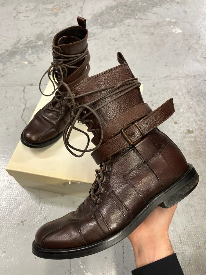 FW2006 Dolce & Gabbana Brown Leather Boots QIeTNwq 0