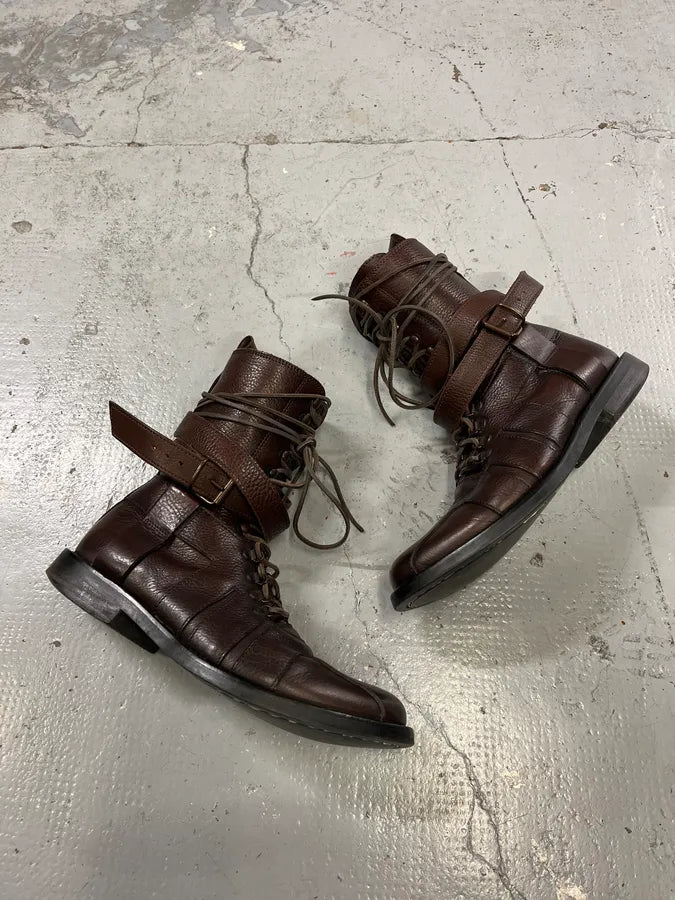 FW2006 Dolce & Gabbana Brown Leather Boots QIeTNwq 1