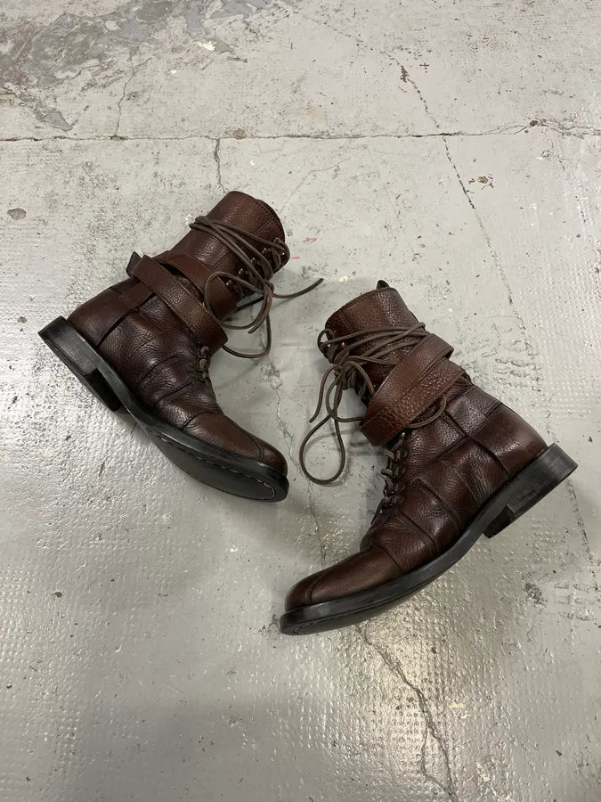 FW2006 Dolce & Gabbana Brown Leather Boots QIeTNwq 2