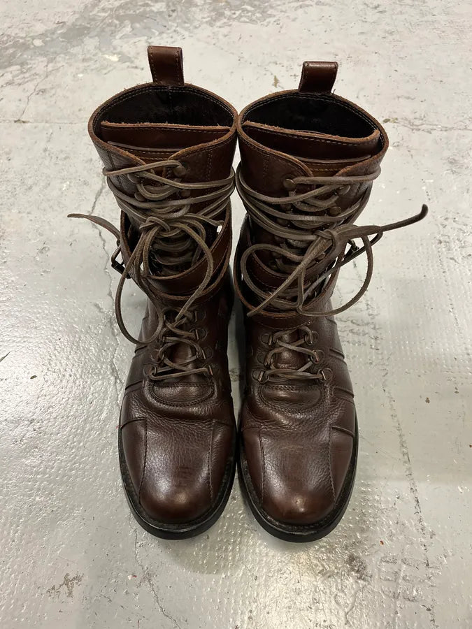 FW2006 Dolce & Gabbana Brown Leather Boots QIeTNwq 4