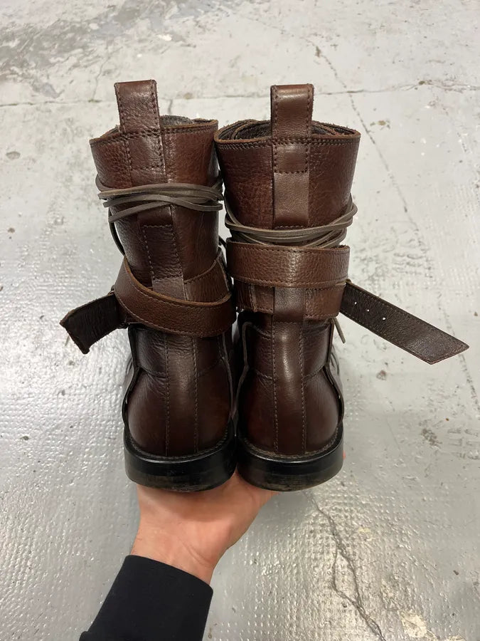 FW2006 Dolce & Gabbana Brown Leather Boots QIeTNwq 5