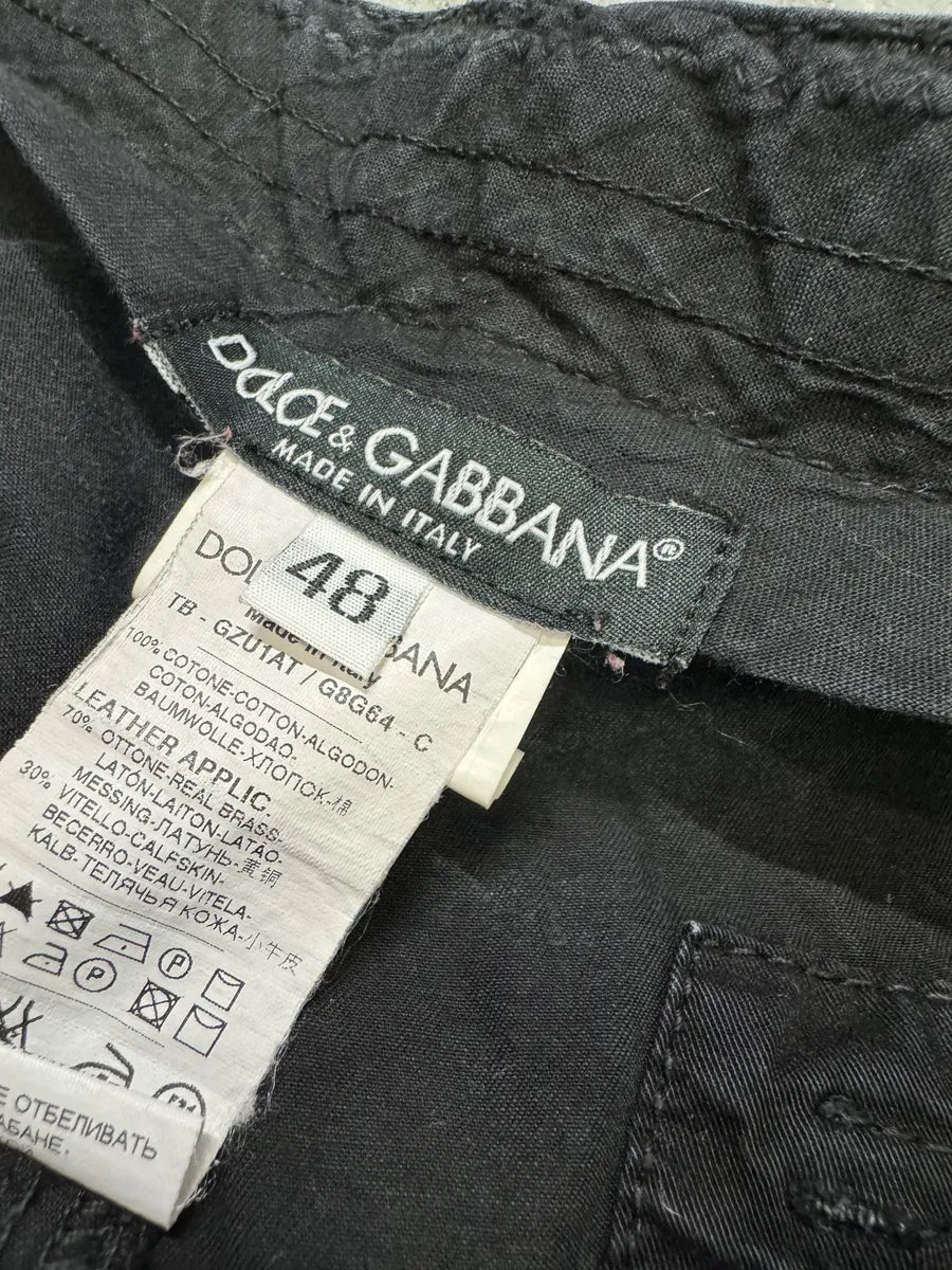 FW2006 Dolce & Gabbana Multi Pockets Black Cargo Shorts (M/L) OwvbIfb 6