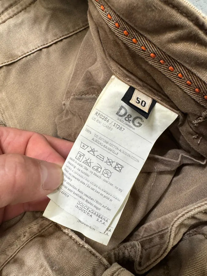 FW2006 Dolce & Gabbana Multi Pockets Cargo Beige Shorts (L) INVPZlo 10