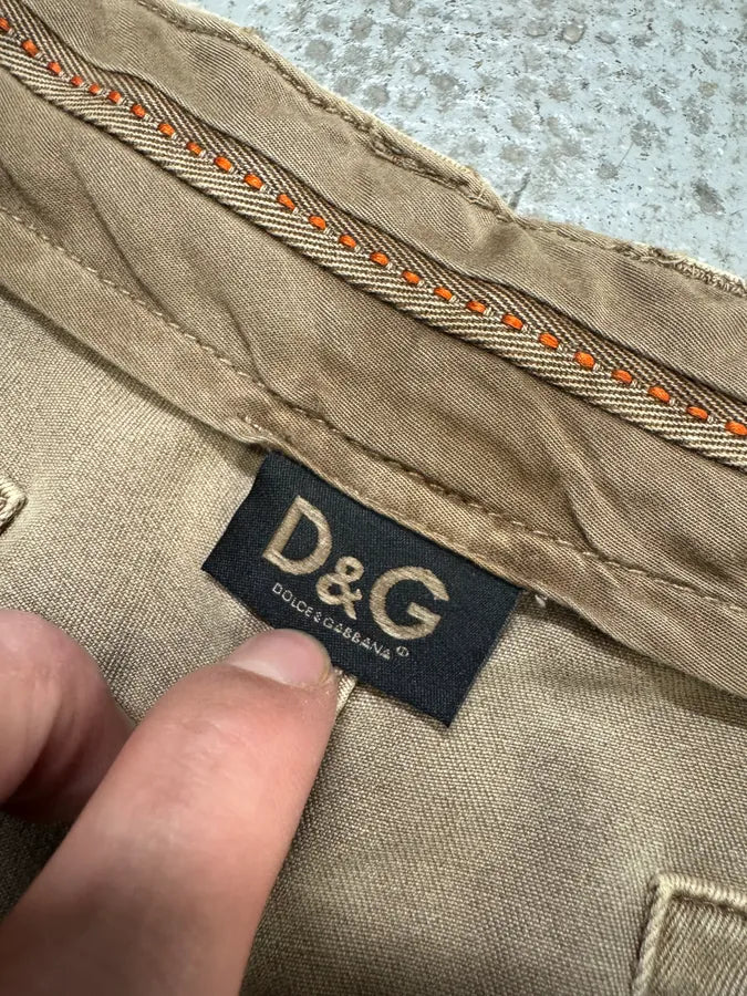 FW2006 Dolce & Gabbana Multi Pockets Cargo Beige Shorts (L) INVPZlo 11