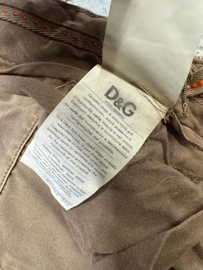 FW2006 Dolce & Gabbana Multi Pockets Cargo Beige Shorts (L) INVPZlo 9