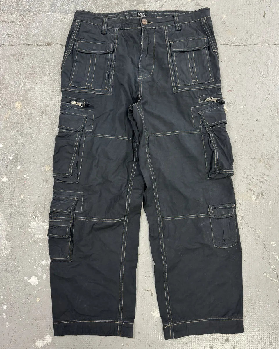 FW2006 Dolce & Gabbana Multi Pockets Cargo Navy (L) 2