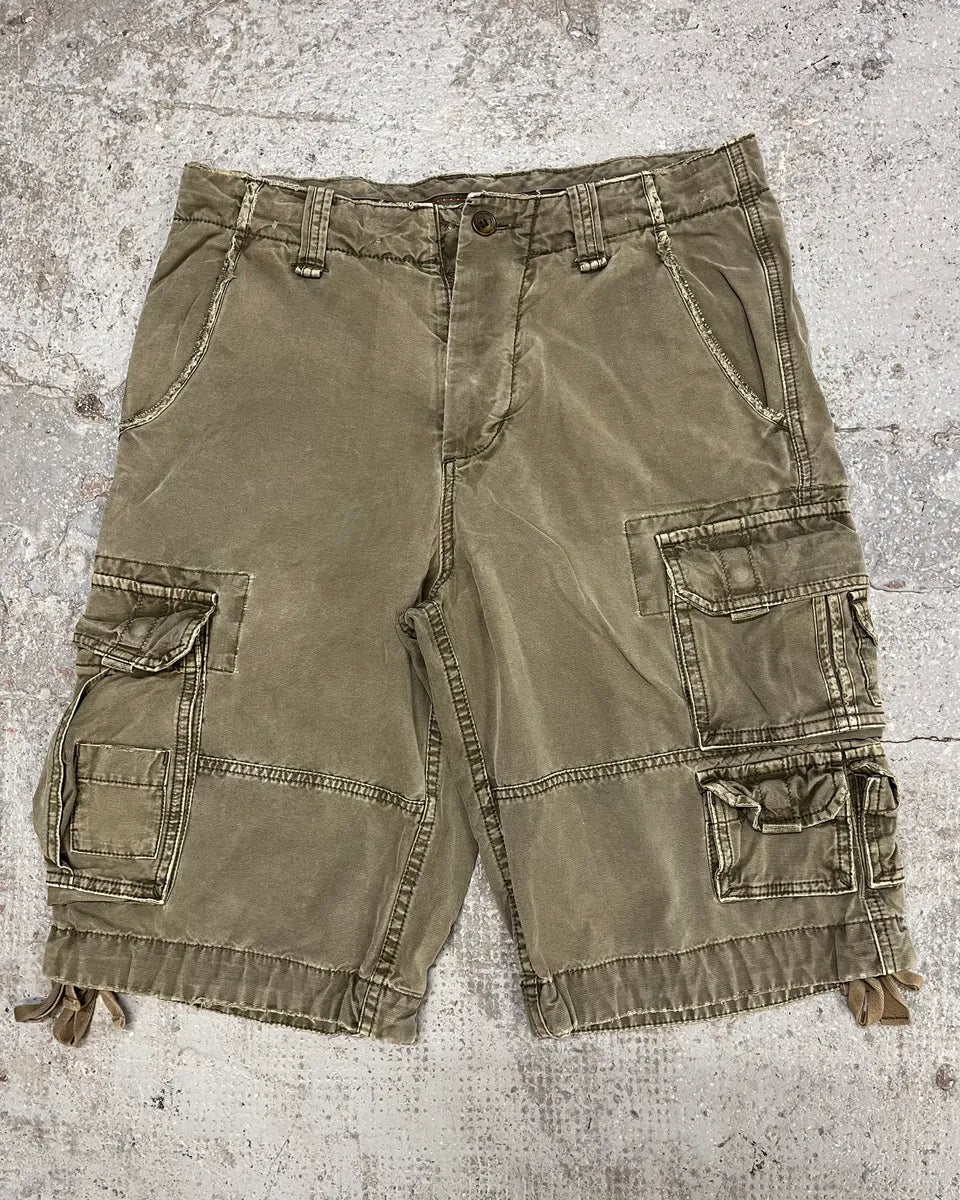 FW2006 Dolce & Gabbana Multi Pockets Olive Cargo Shorts (S/M) HzcFIfl 0