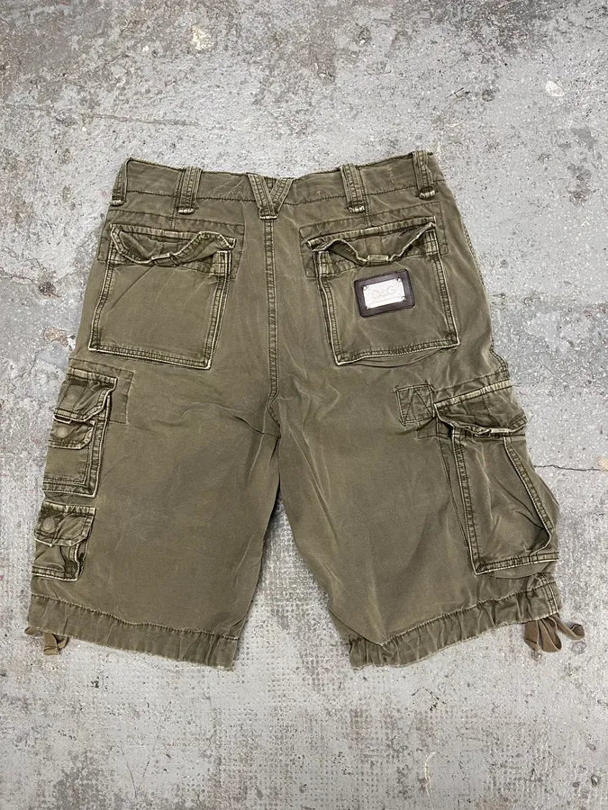 FW2006 Dolce & Gabbana Multi Pockets Olive Cargo Shorts (S/M) HzcFIfl 6
