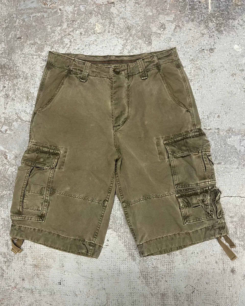 FW2006 Dolce & Gabbana Multi Pockets Olive Cargo Shorts XIEAVsY 0