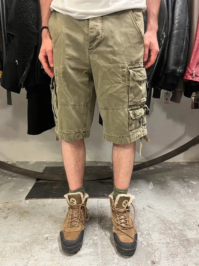 FW2006 Dolce & Gabbana Multi Pockets Olive Cargo Shorts XIEAVsY 1