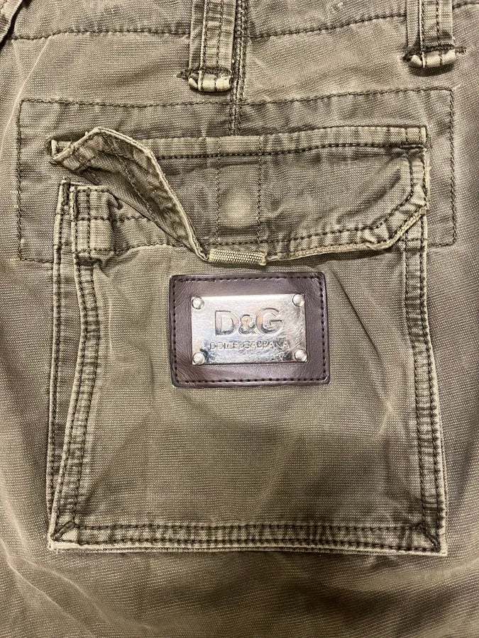 FW2006 Dolce & Gabbana Multi Pockets Olive Cargo Shorts XIEAVsY 8
