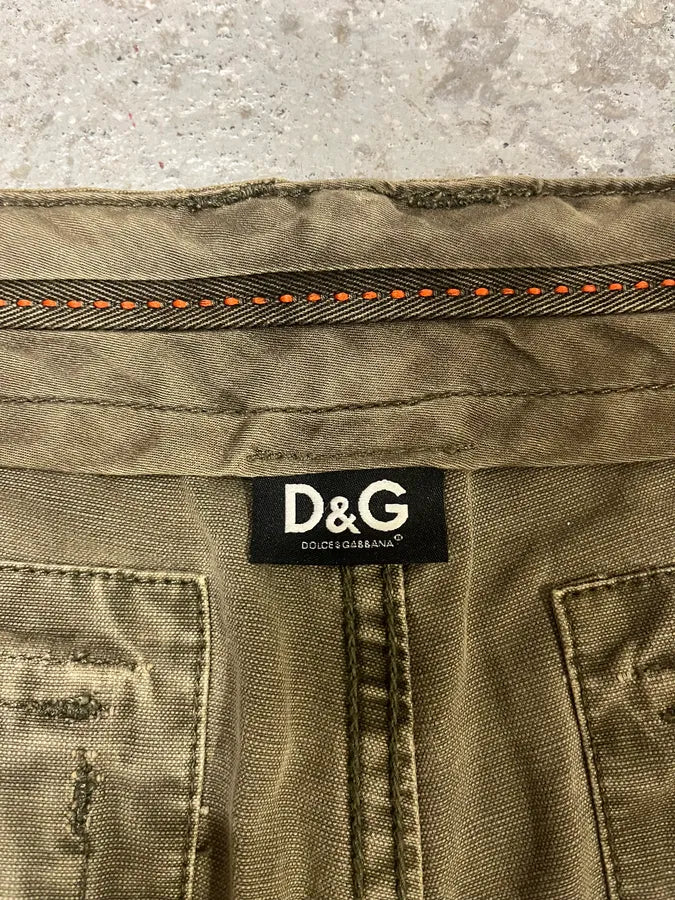 FW2006 Dolce & Gabbana Multi Pockets Olive Cargo Shorts XIEAVsY 9