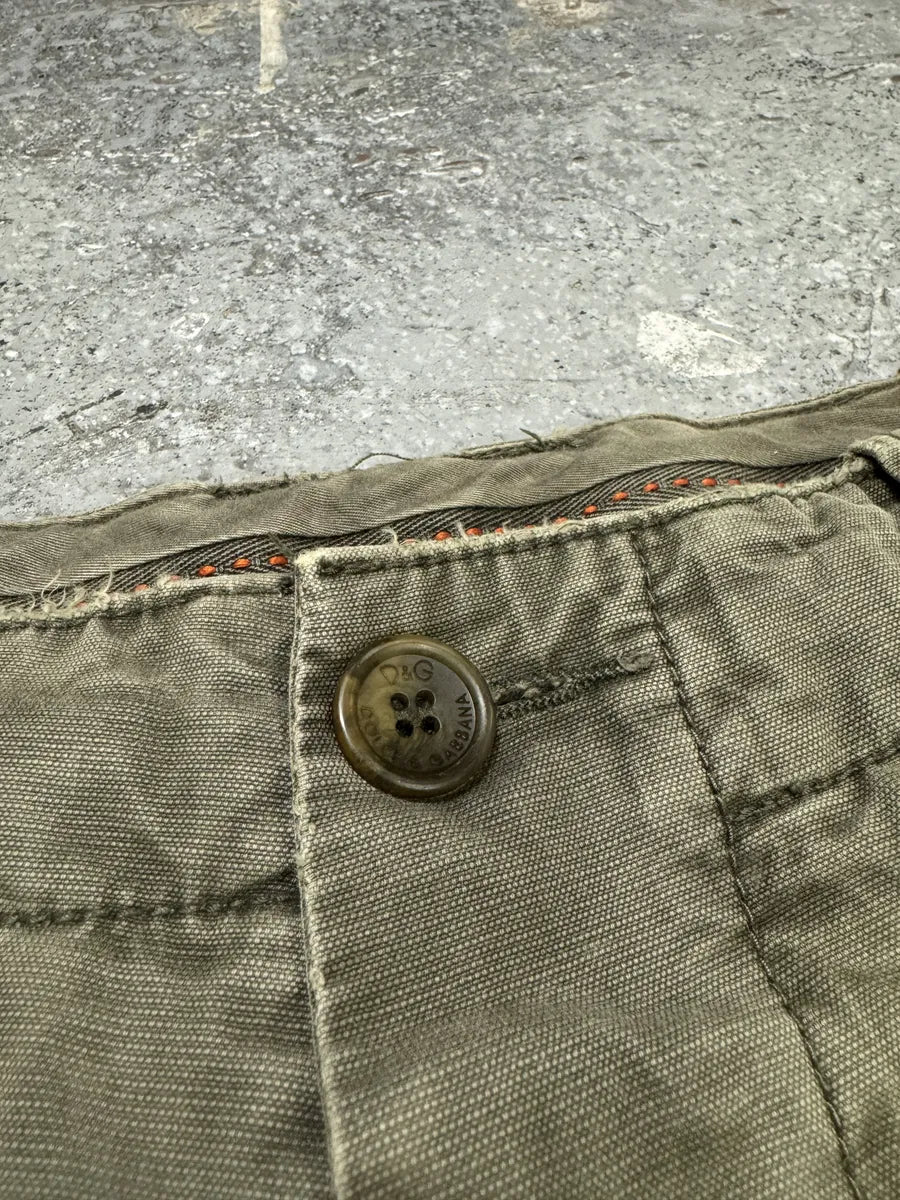 FW2006 Dolce & Gabbana Olive Cargo Shorts (M/L) WGSIhuA 4